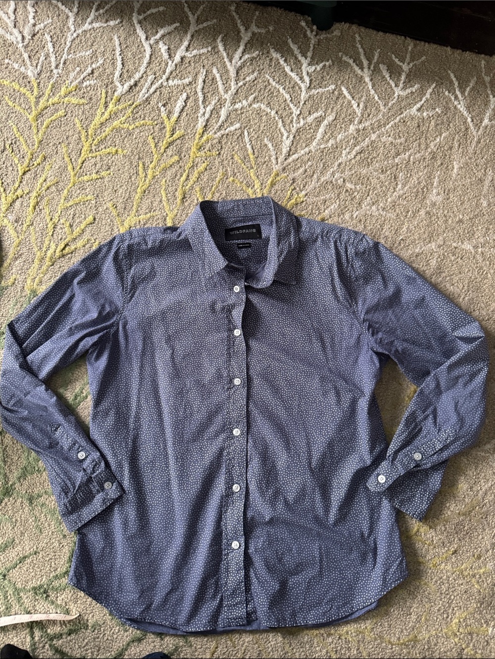 Wildfang chambray polkadot button-down shirt large